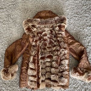 Reversible fur coat